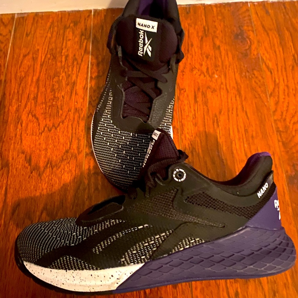 Black/purple Reebok Nano X